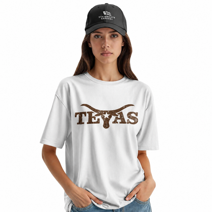 Texas Longhorn T-Shirt | Vintage Distressed Lone Star State Western Tee
