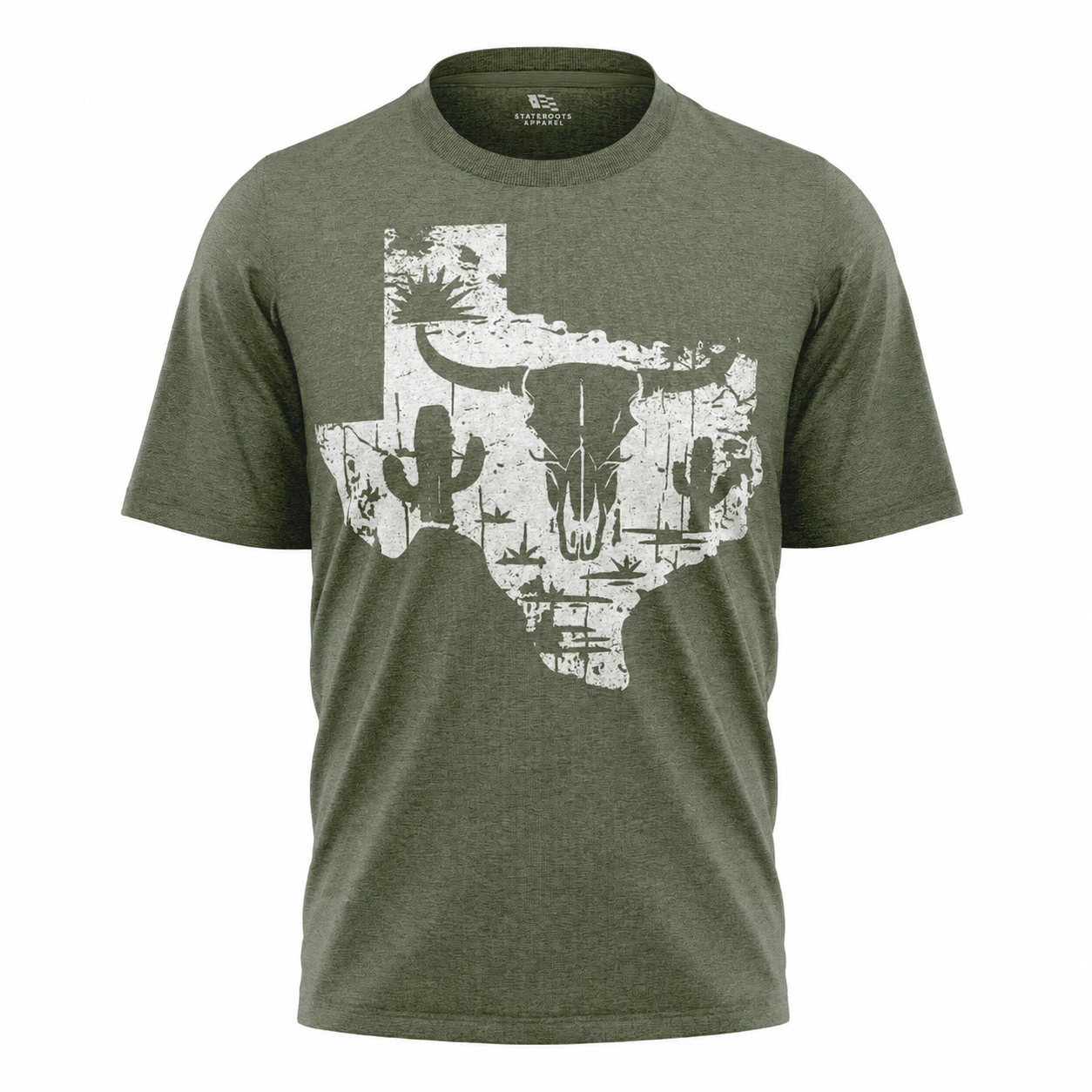 Texas State T-Shirt | Western Longhorn Skull Cactus Desert Tee
