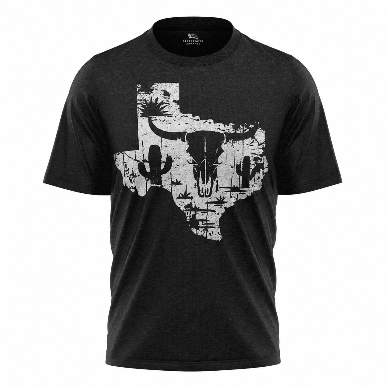 Texas State T-Shirt | Western Longhorn Skull Cactus Desert Tee