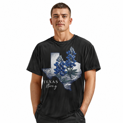 Texas Strong T-Shirt | Bluebonnet State Flower Watercolor Tee