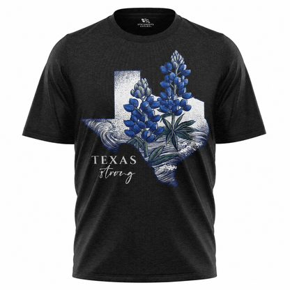 Texas Strong T-Shirt | Bluebonnet State Flower Watercolor Tee