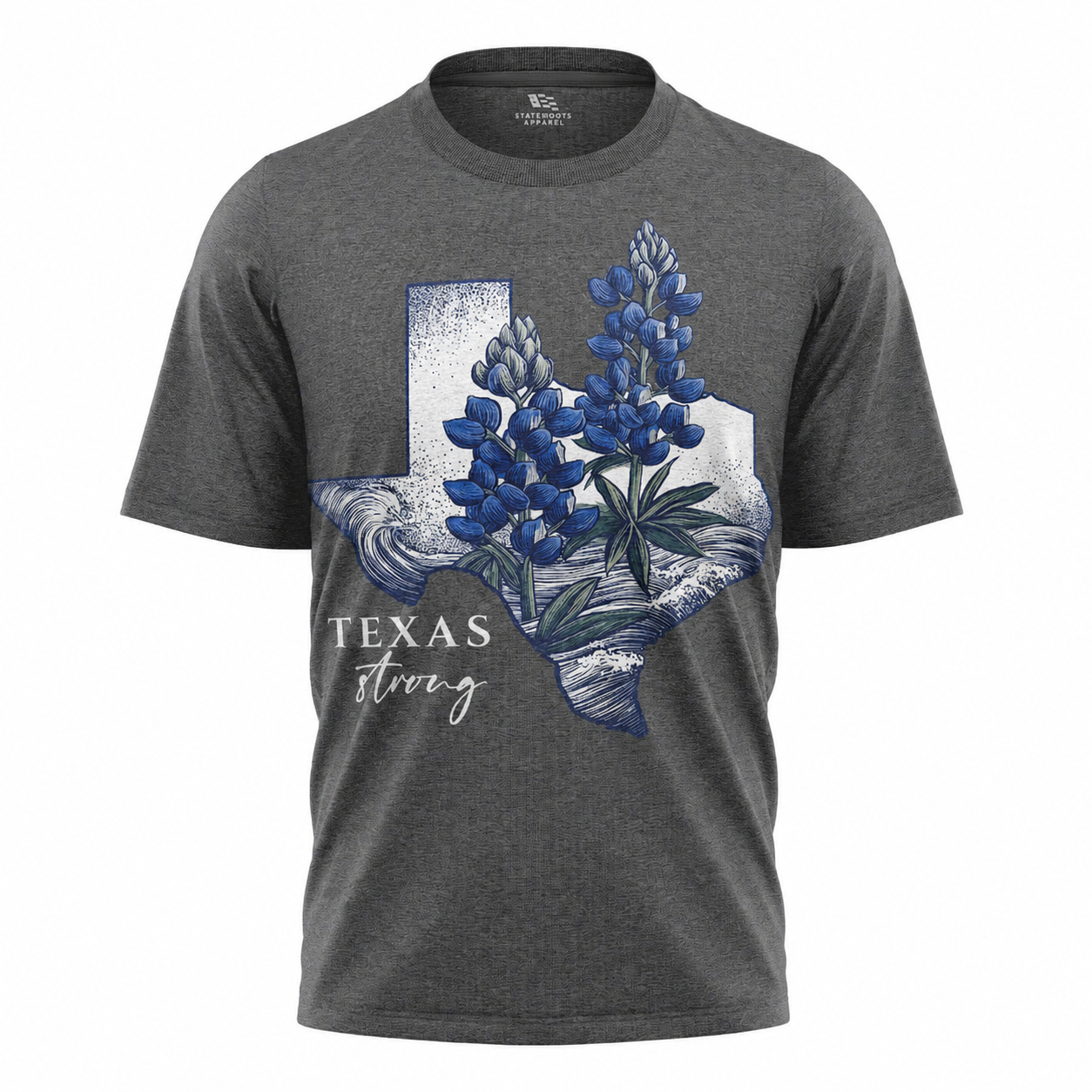 Texas Strong T-Shirt | Bluebonnet State Flower Watercolor Tee