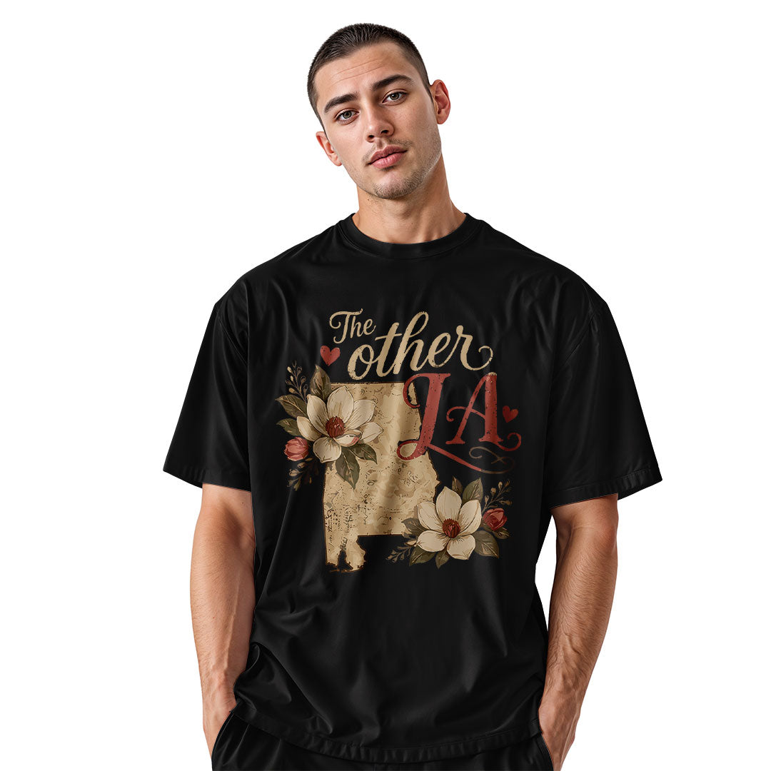 The Other LA Louisiana Magnolia T-Shirt | Vintage Tee - Black #2