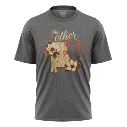 The Other LA Louisiana Magnolia T-Shirt | Vintage Tee - Charcoal #1