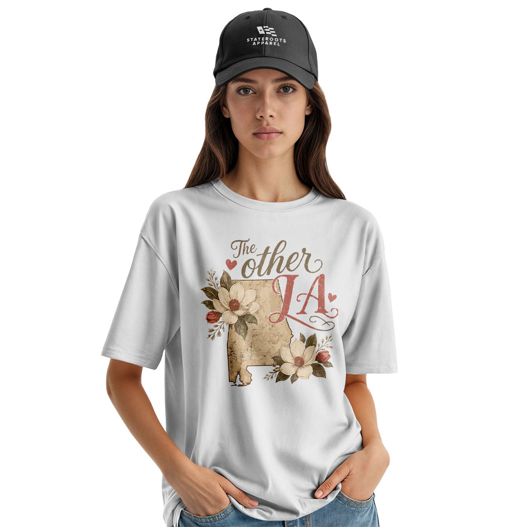 The Other LA Louisiana Magnolia T-Shirt | Vintage Tee - White #2