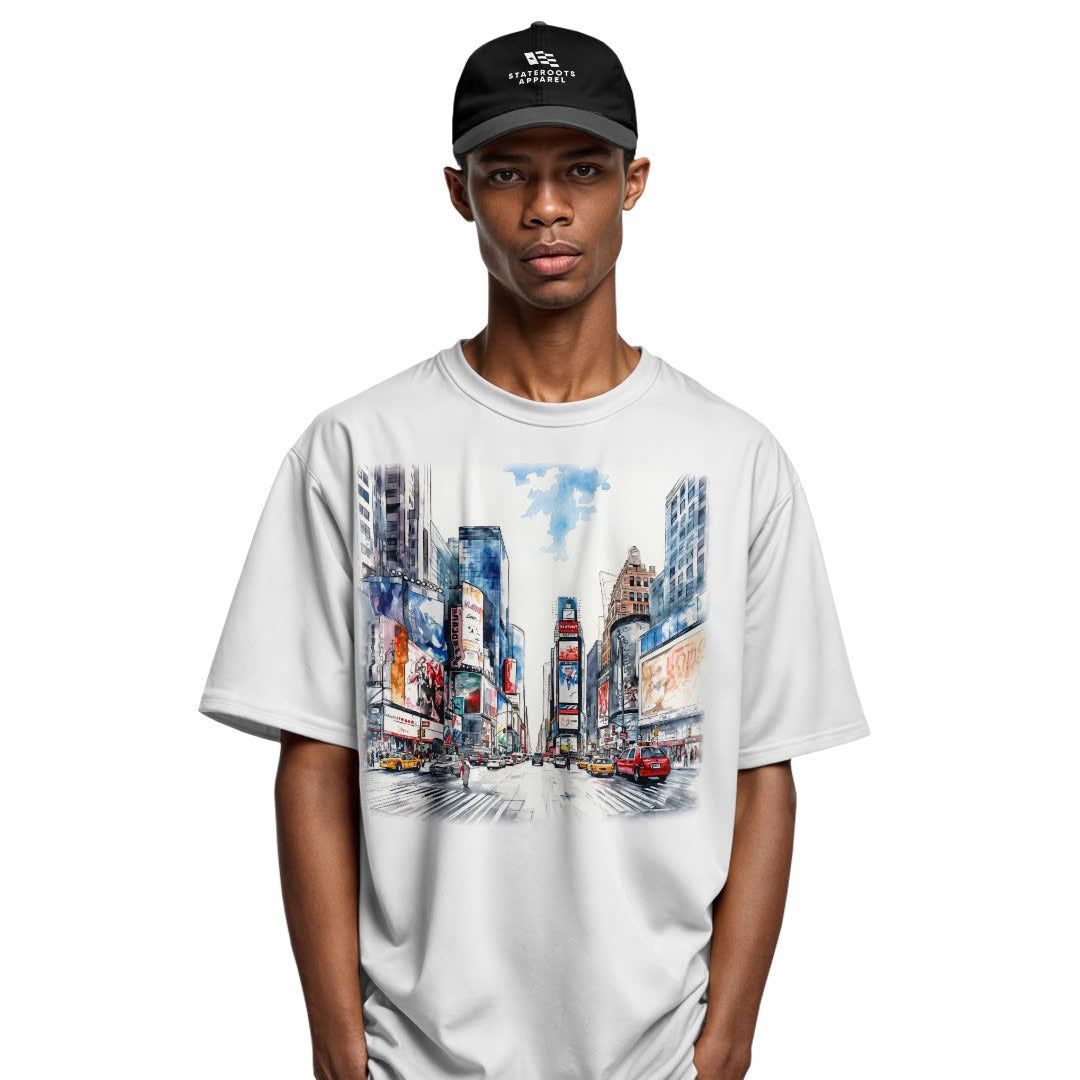 Times Square NYC Skyline T-Shirt | New York Graphic Souvenir Tee