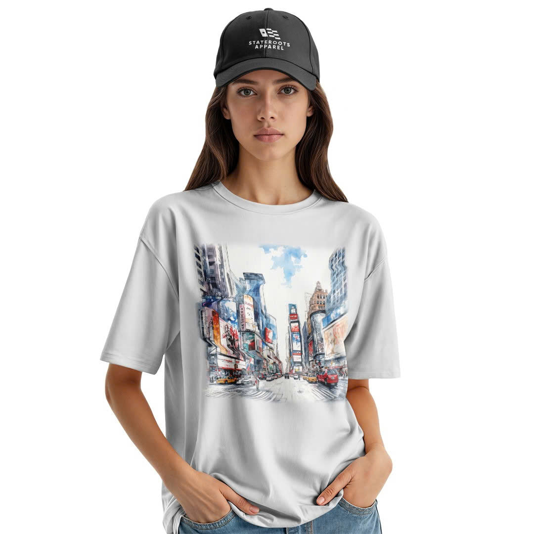 Times Square NYC Skyline T-Shirt | New York Graphic Souvenir Tee