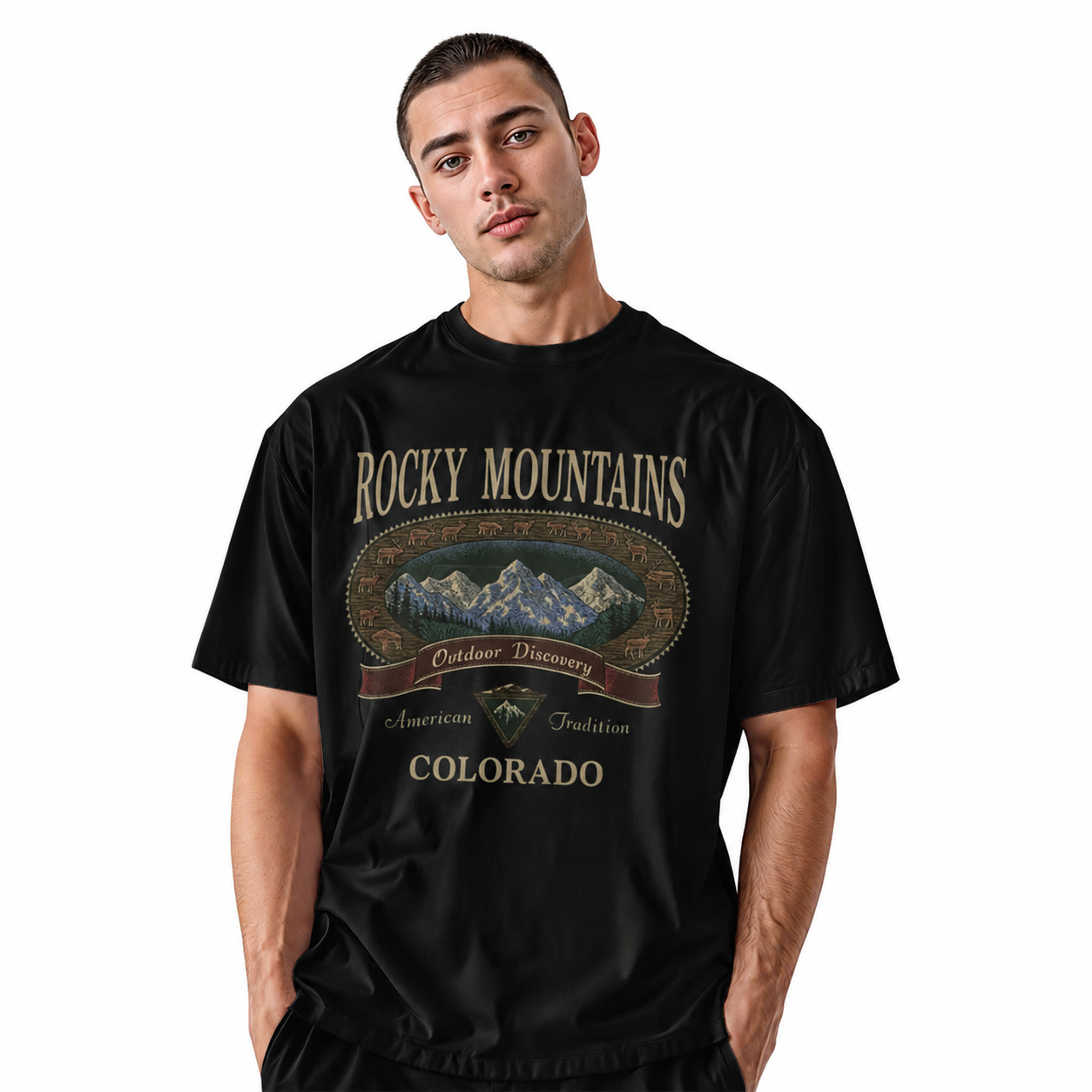 Vintage Rocky Mountains Colorado T-Shirt | Retro Mountain Camp Tee