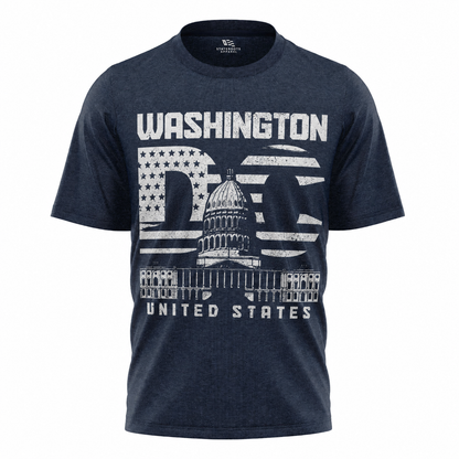 Washington DC American Flag T-Shirt | United States Patriotic Capital Tee