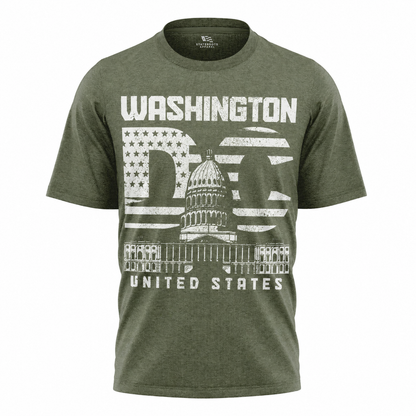Washington DC American Flag T-Shirt | United States Patriotic Capital Tee