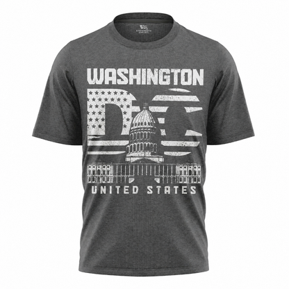 Washington DC American Flag T-Shirt | United States Patriotic Capital Tee