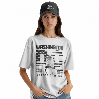 Washington DC American Flag T-Shirt | United States Patriotic Capital Tee