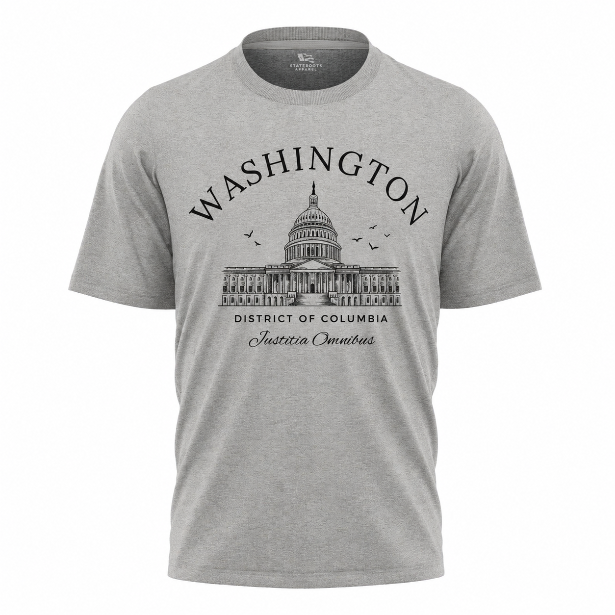 Washington DC Capitol Crest T-Shirt | Justitia Omnibus District of Columbia Tee