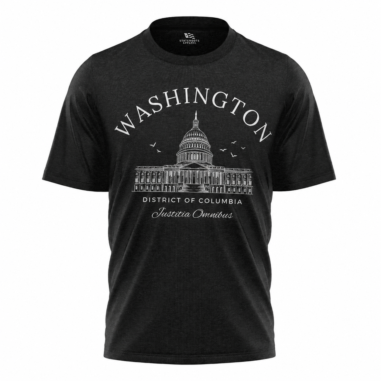 Washington DC Capitol Crest T-Shirt | Justitia Omnibus District of Columbia Tee