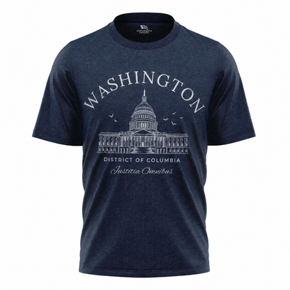 Washington DC Capitol Crest T-Shirt | Justitia Omnibus District of Columbia Tee