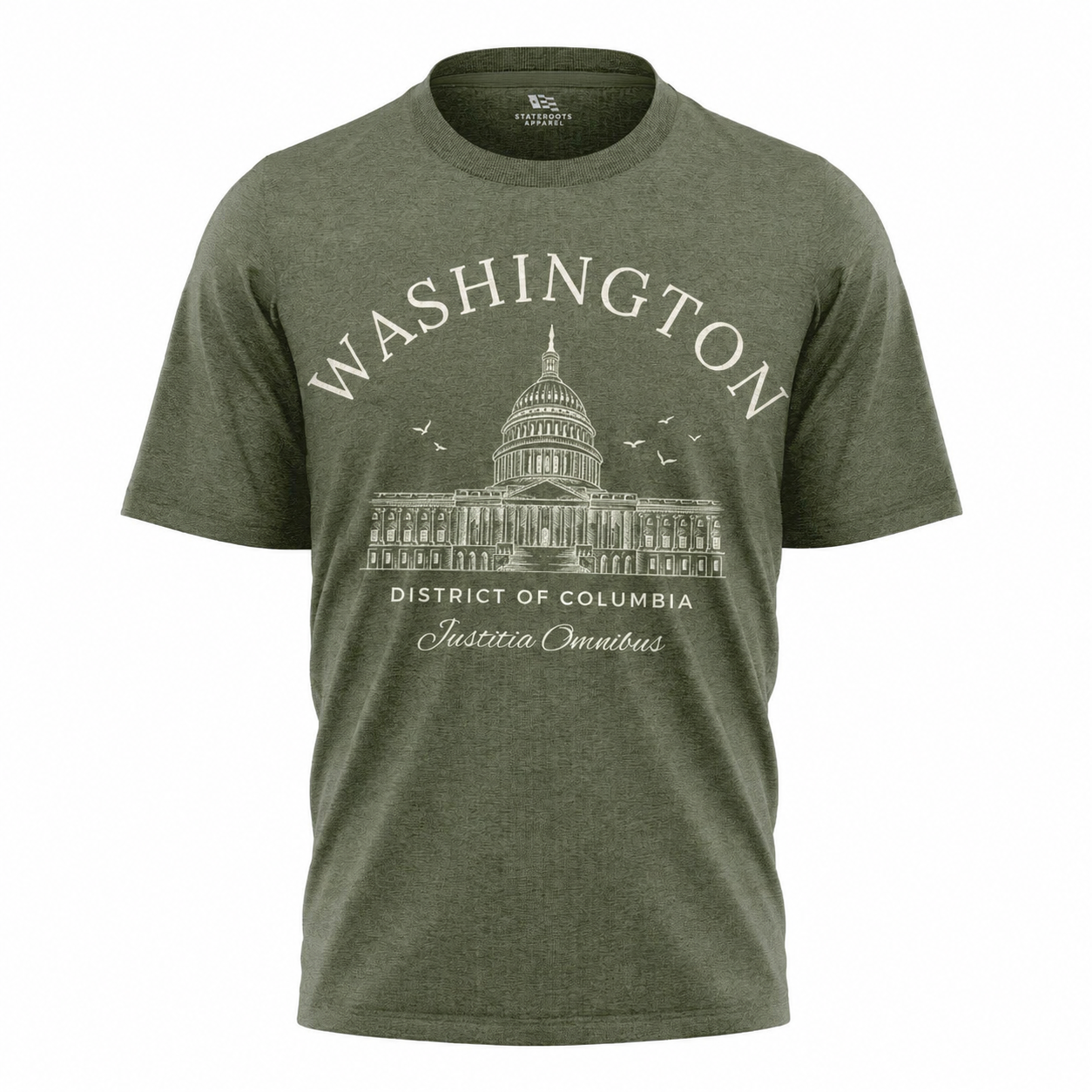 Washington DC Capitol Crest T-Shirt | Justitia Omnibus District of Columbia Tee