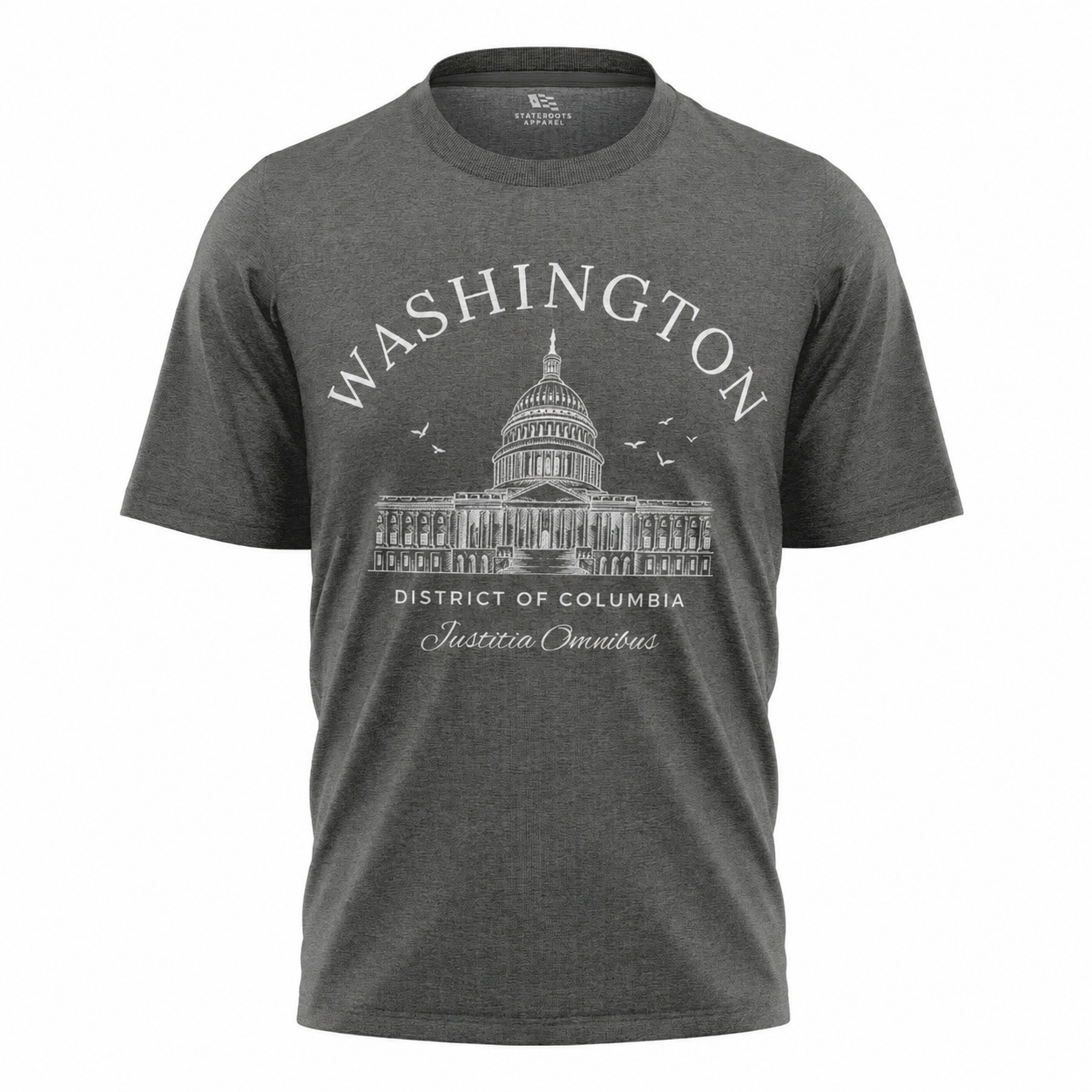 Washington DC Capitol Crest T-Shirt | Justitia Omnibus District of Columbia Tee