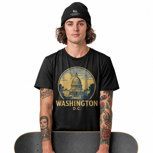 Washington DC Capitol T-Shirt | Vintage Postcard Souvenir Tee