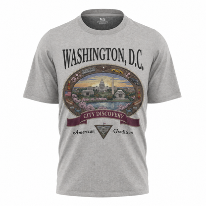 Washington DC City Discovery T-Shirt | American Tradition Vintage Souvenir Tee