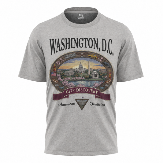 Washington DC City Discovery T-Shirt | American Tradition Vintage Souvenir Tee