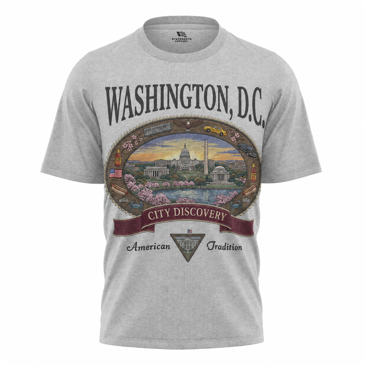 Washington DC City Discovery T-Shirt | American Tradition Vintage Souvenir Tee