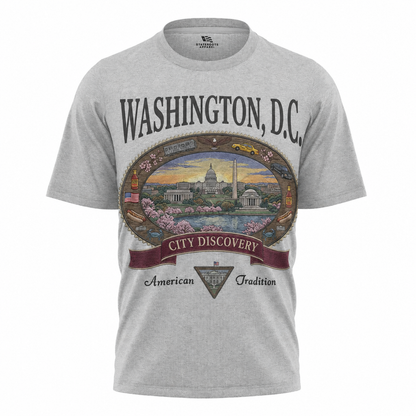 Washington DC City Discovery T-Shirt | American Tradition Vintage Souvenir Tee