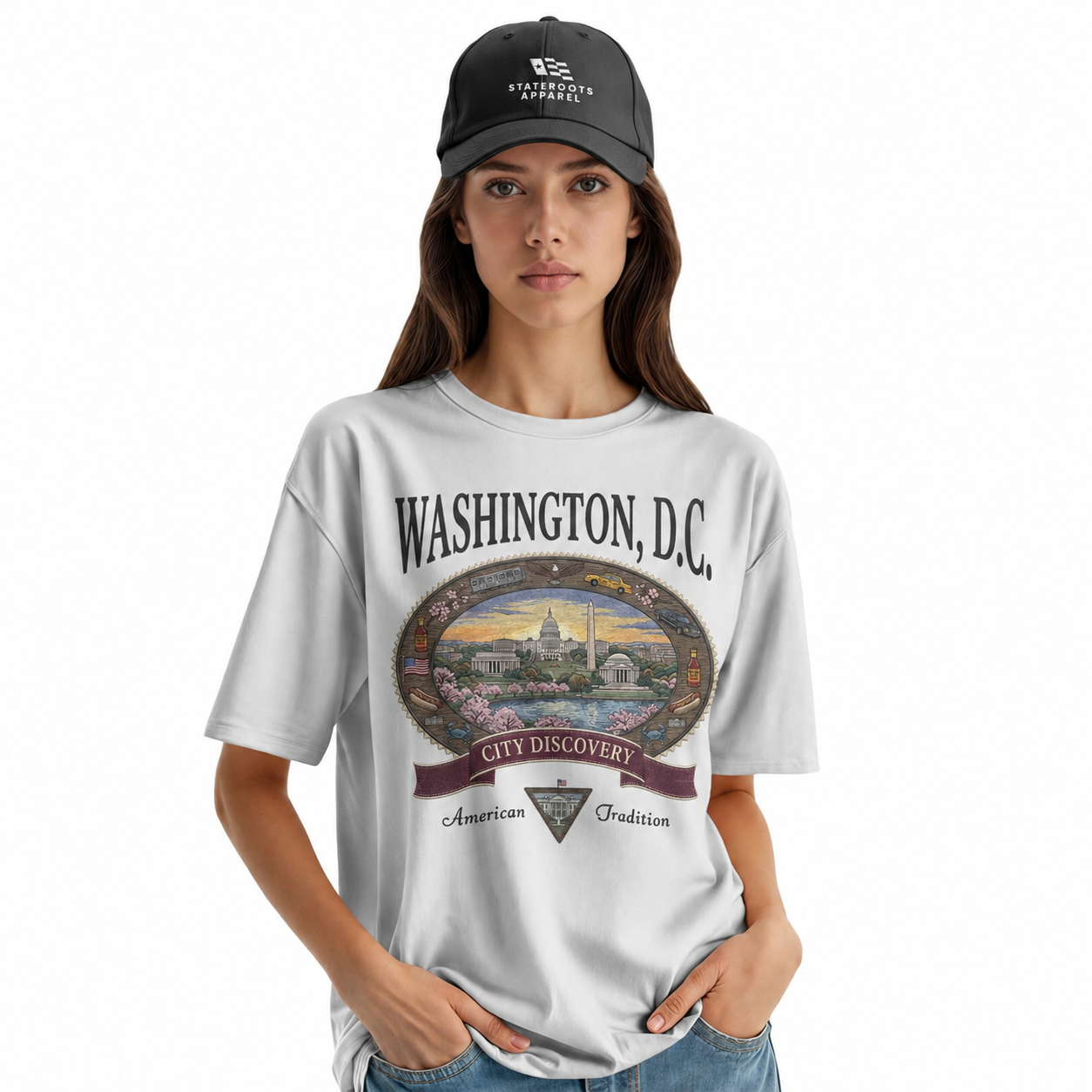 Washington DC City Discovery T-Shirt | American Tradition Vintage Souvenir Tee