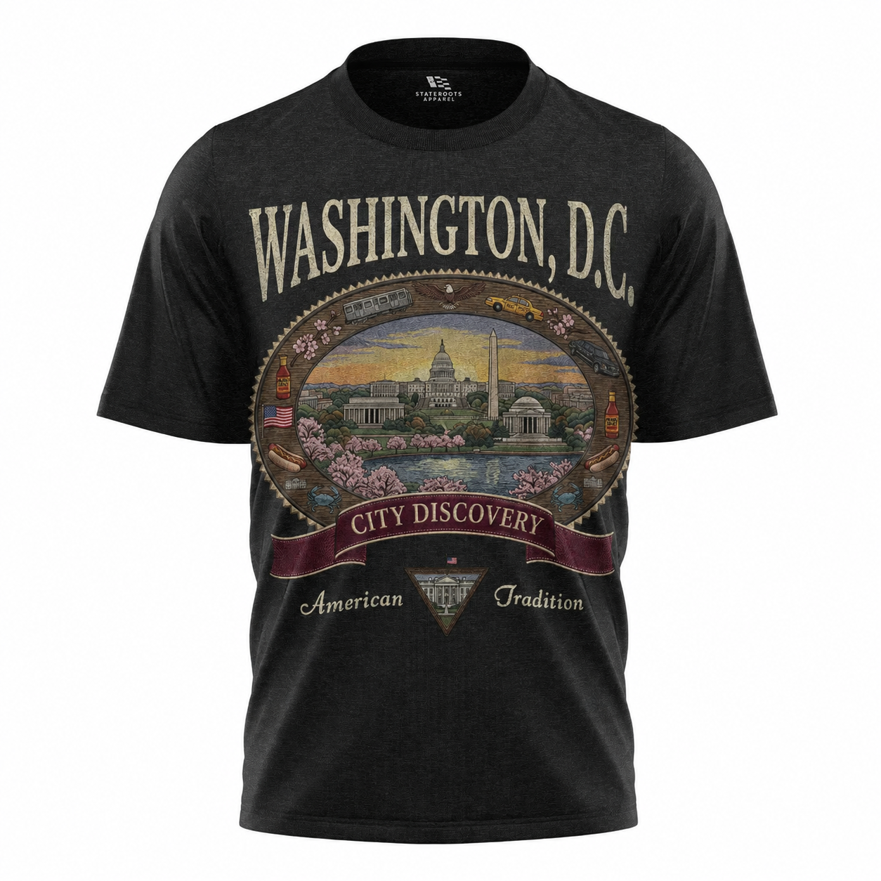 Washington DC City Discovery T-Shirt | American Tradition Vintage Souvenir Tee