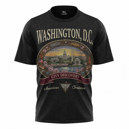 Washington DC City Discovery T-Shirt | American Tradition Vintage Souvenir Tee