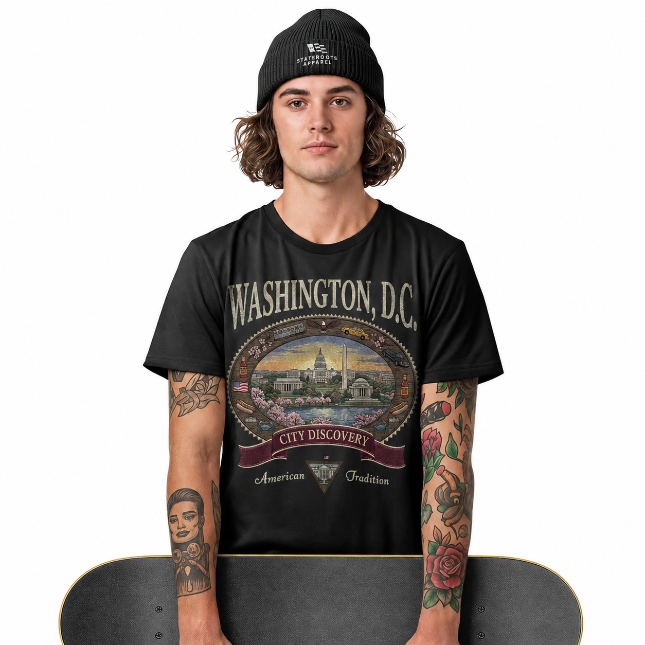 Washington DC City Discovery T-Shirt | American Tradition Vintage Souvenir Tee