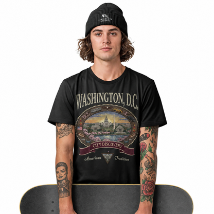Washington DC City Discovery T-Shirt | American Tradition Vintage Souvenir Tee