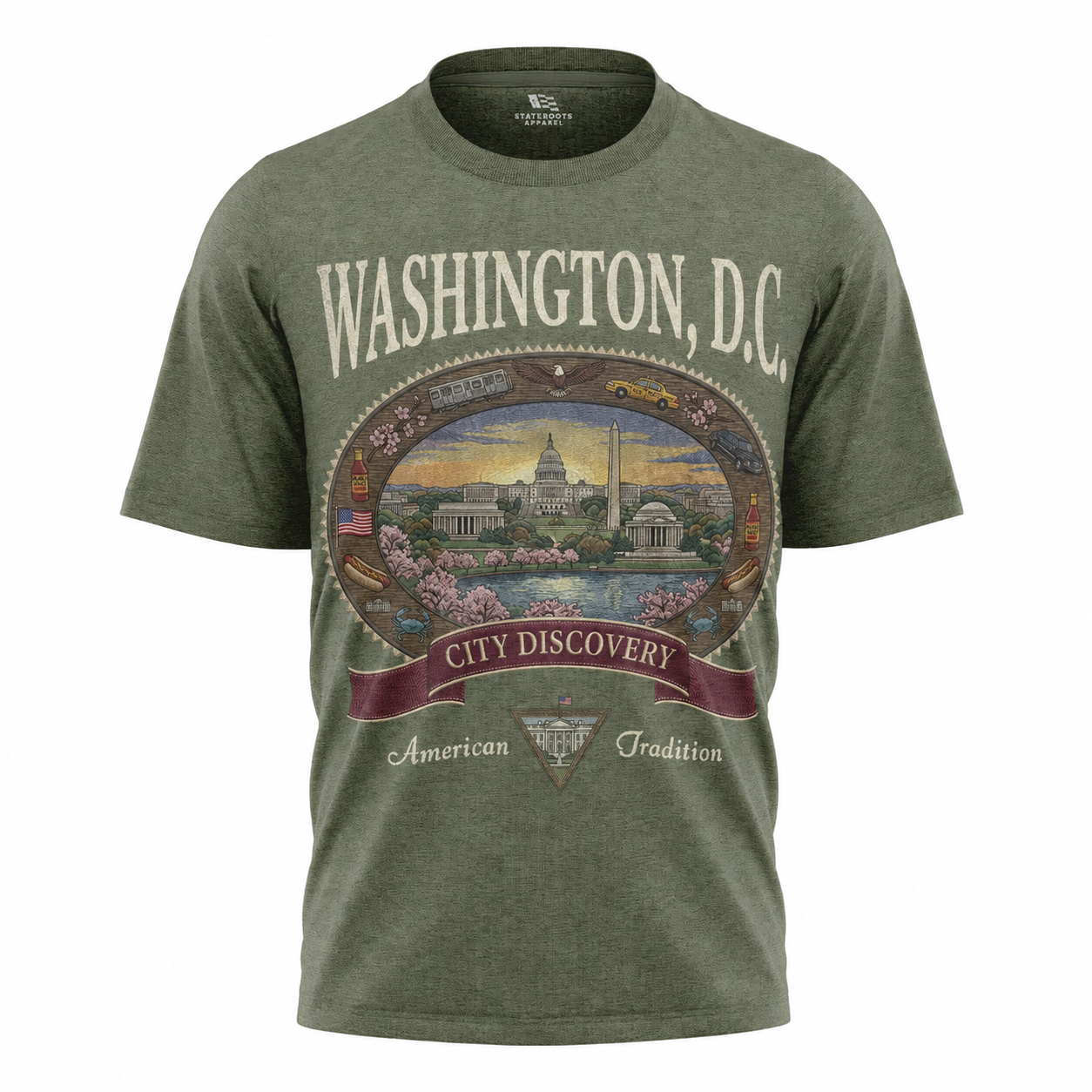 Washington DC City Discovery T-Shirt | American Tradition Vintage Souvenir Tee