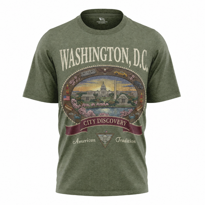 Washington DC City Discovery T-Shirt | American Tradition Vintage Souvenir Tee