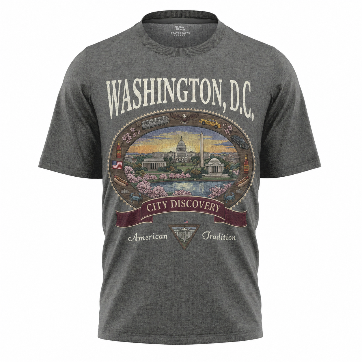 Washington DC City Discovery T-Shirt | American Tradition Vintage Souvenir Tee