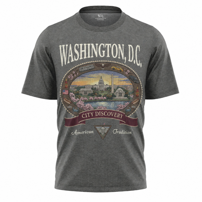 Washington DC City Discovery T-Shirt | American Tradition Vintage Souvenir Tee