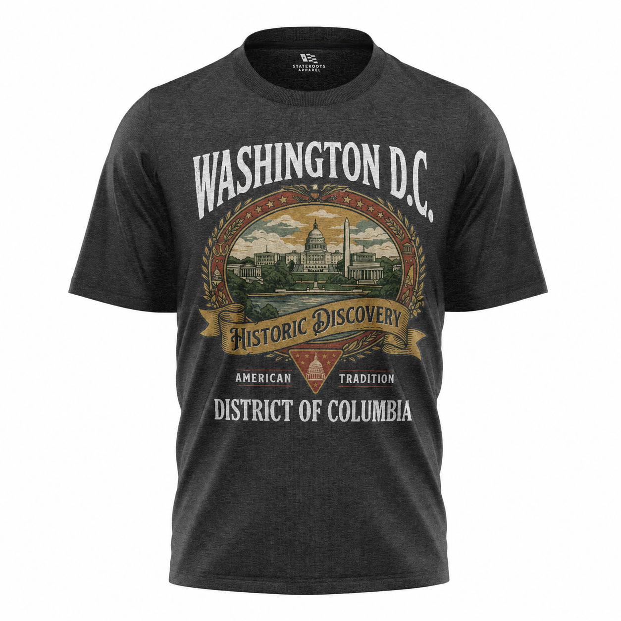 Washington DC Historic Discovery T-Shirt | American Tradition Vintage Label Tee