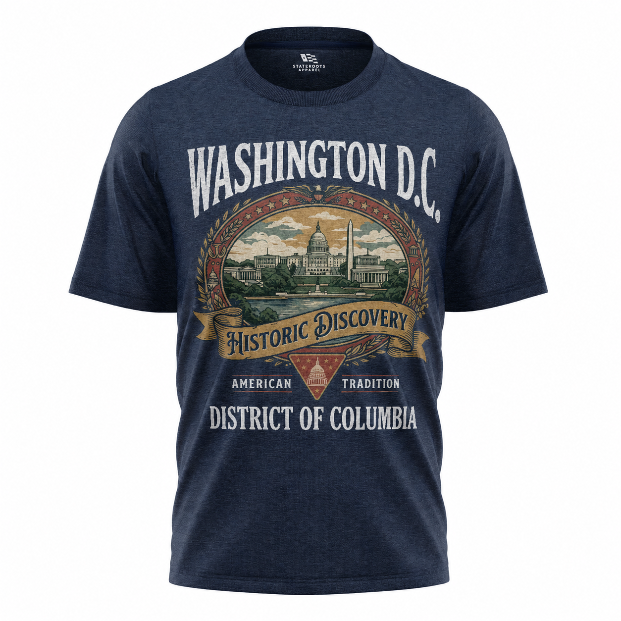 Washington DC Historic Discovery T-Shirt | American Tradition Vintage Label Tee
