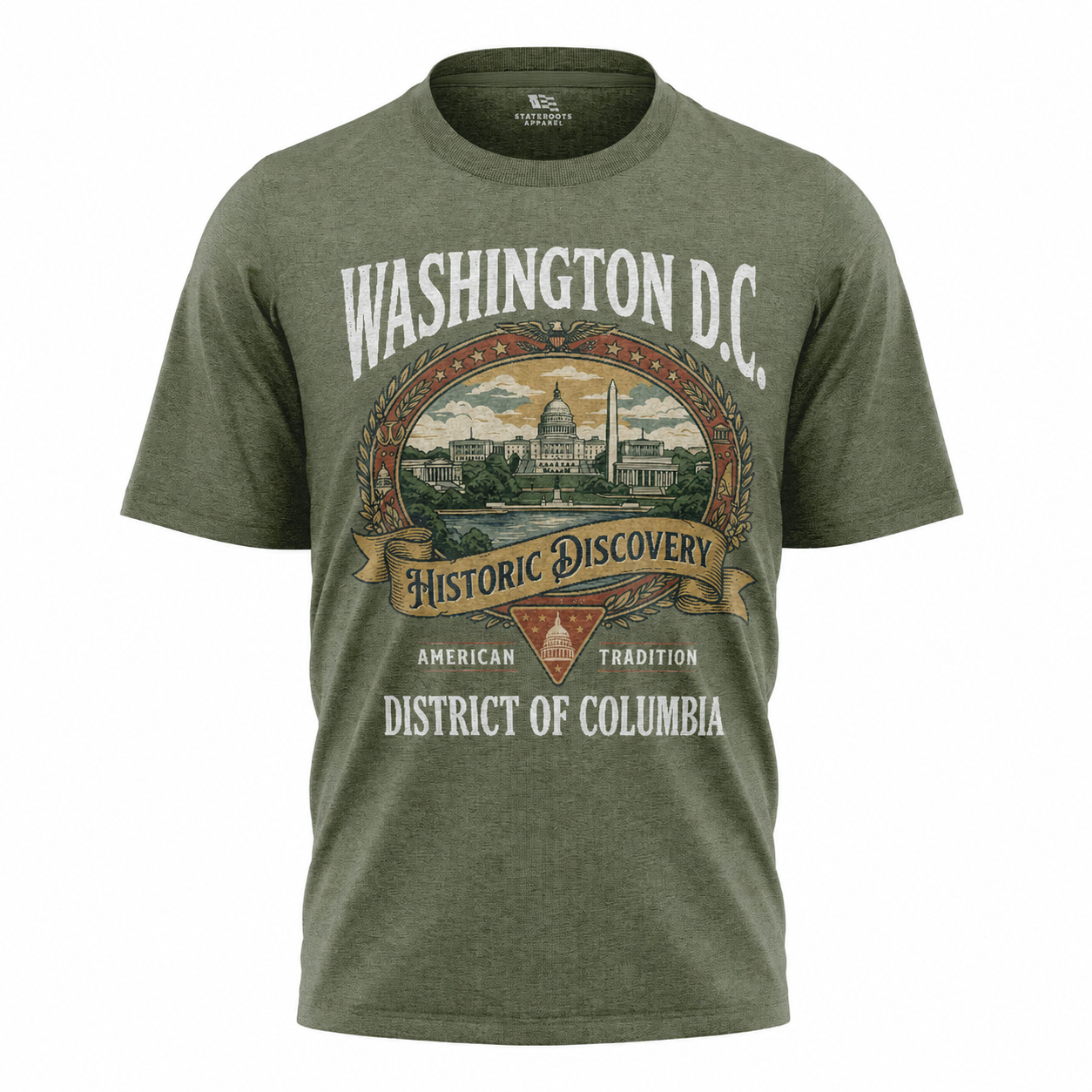 Washington DC Historic Discovery T-Shirt | American Tradition Vintage Label Tee