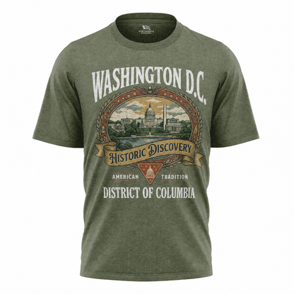 Washington DC Historic Discovery T-Shirt | American Tradition Vintage Label Tee