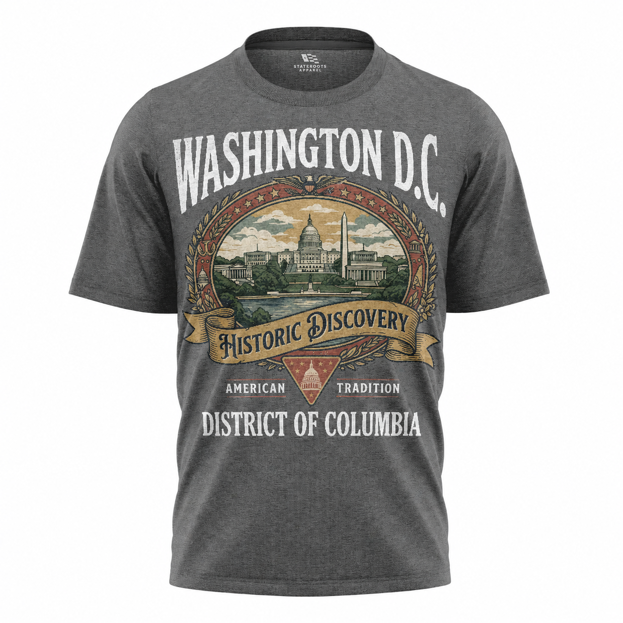 Washington DC Historic Discovery T-Shirt | American Tradition Vintage Label Tee