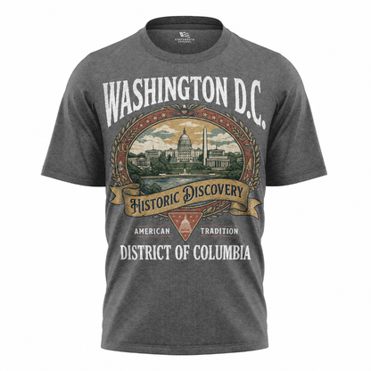 Washington DC Historic Discovery T-Shirt | American Tradition Vintage Label Tee