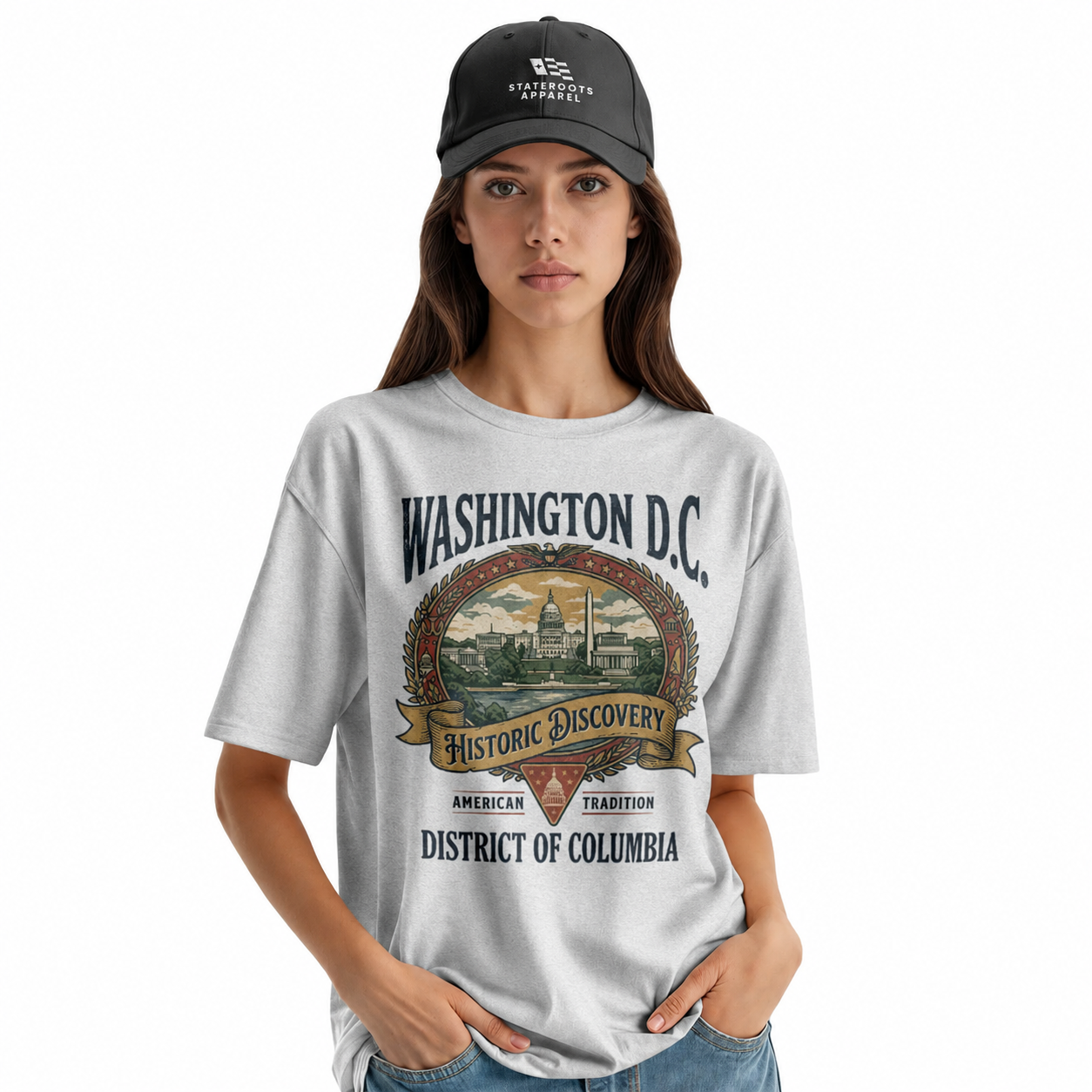 Washington DC Historic Discovery T-Shirt | American Tradition Vintage Label Tee
