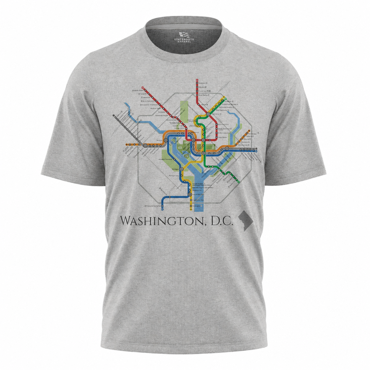 Washington DC Metro Map T-Shirt | Subway Transit Souvenir Tee
