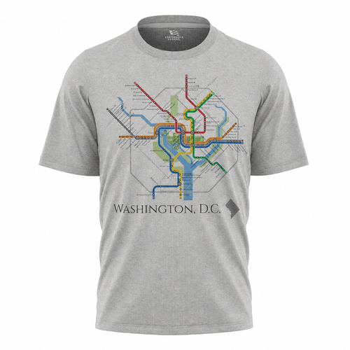 Washington DC Metro Map T-Shirt | Subway Transit Souvenir Tee