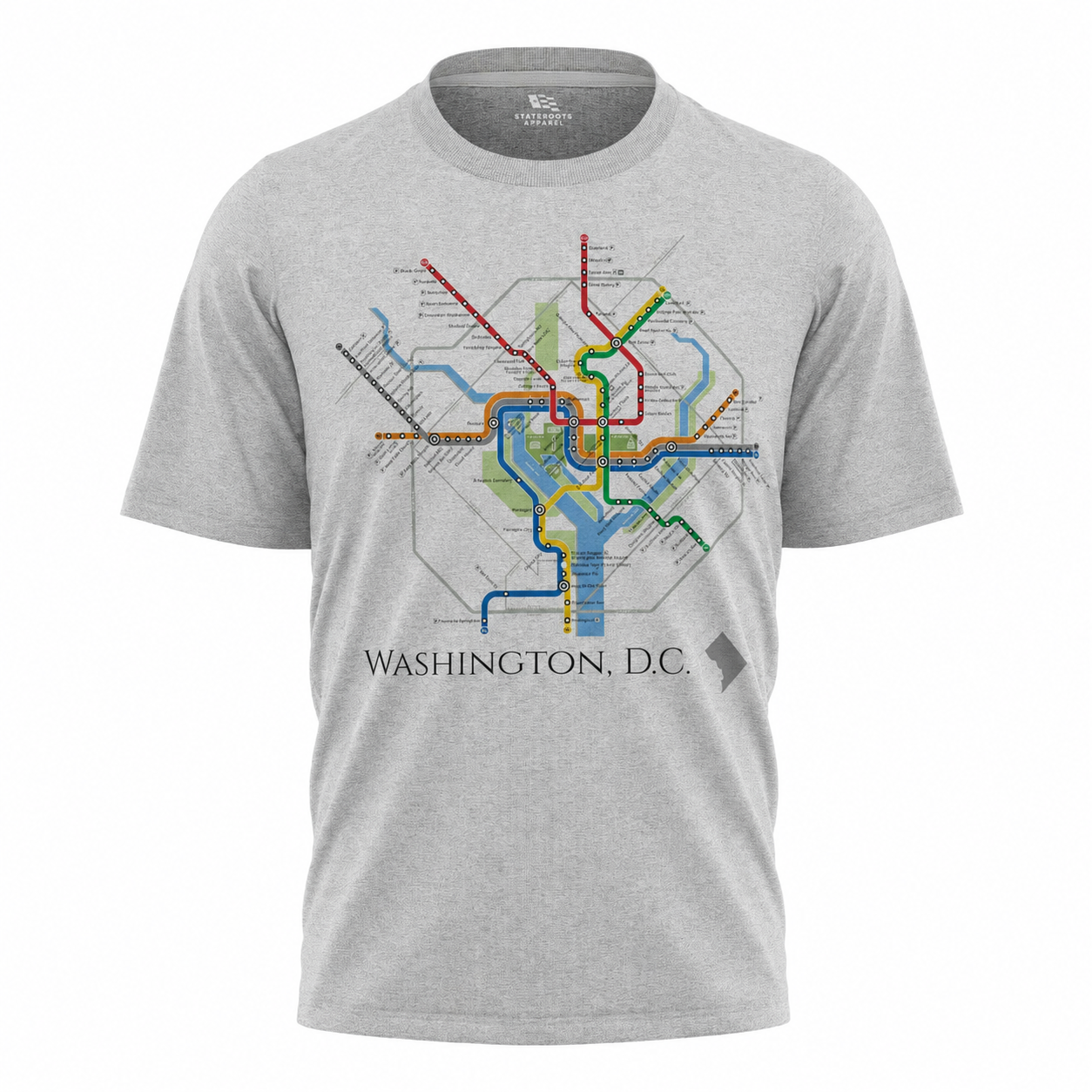 Washington DC Metro Map T-Shirt | Subway Transit Souvenir Tee