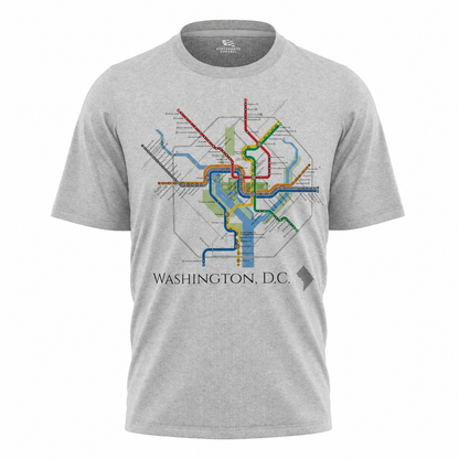 Washington DC Metro Map T-Shirt | Subway Transit Souvenir Tee