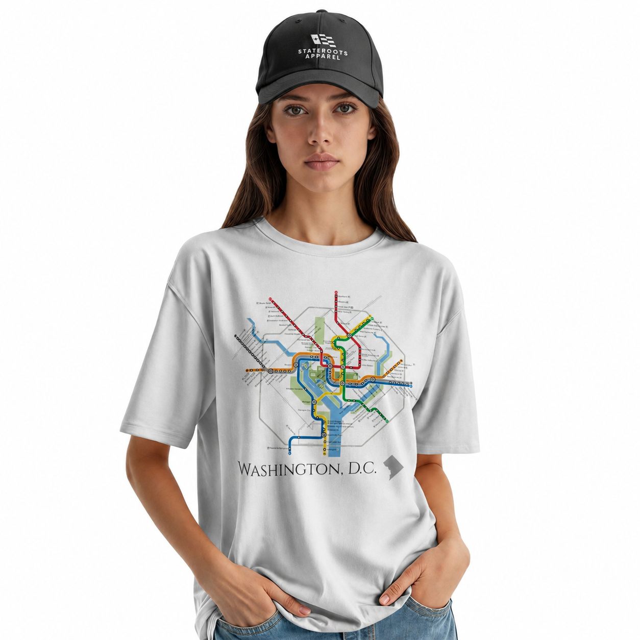 Washington DC Metro Map T-Shirt | Subway Transit Souvenir Tee