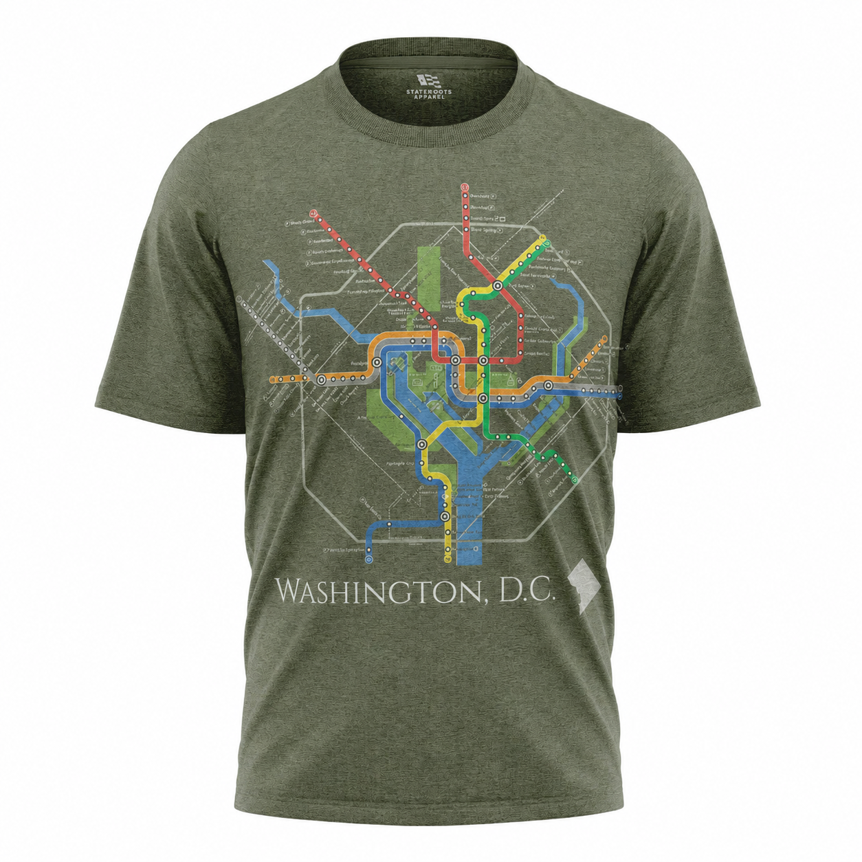 Washington DC Metro Map T-Shirt | Subway Transit Souvenir Tee