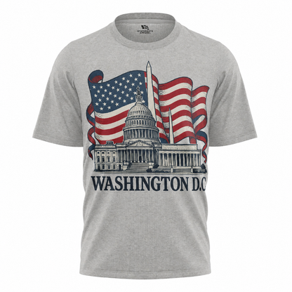 Washington DC Patriotic T-Shirt | Capitol Monument American Flag Souvenir Tee