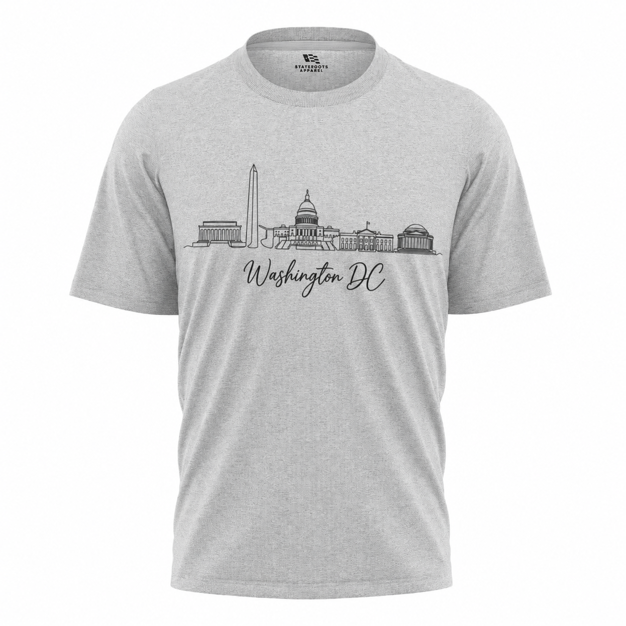 Washington DC Skyline Sketch T-Shirt | Hand Drawn Cursive Souvenir Tee